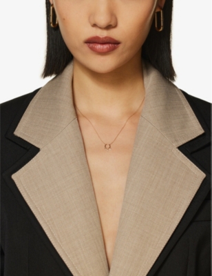 PERSEE PARIS: Danaé 18ct yellow-gold and 0.150ct diamond necklace