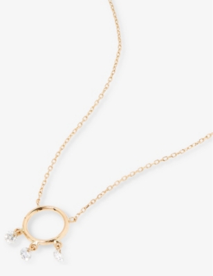 PERSEE PARIS: Danaé 18ct yellow-gold and 0.150ct diamond necklace