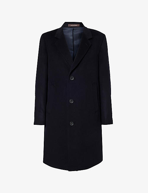 OSCAR JACOBSON: Shaw notch-lapel wool-blend coat