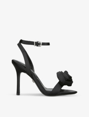 CARVELA: Corsage sling-back heeled satin sandals