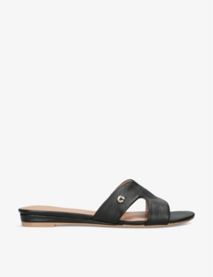 CARVELA: Seville stud-embellished leather flat sandals