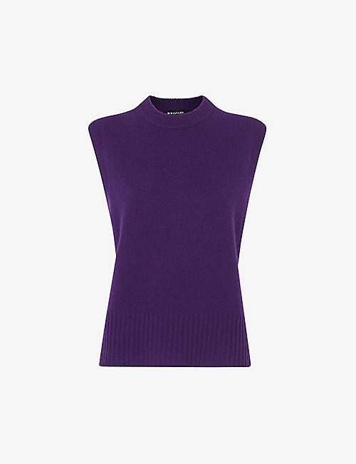 WHISTLES: Sleeveless relaxed-fit wool top