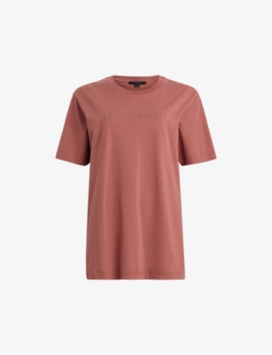 ALLSAINTS: Pippa brand-embroidered organic-cotton T-shirt
