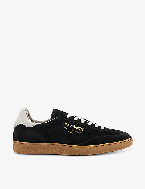 ALLSAINTS: Thelma logo-embossed leather low-top trainers