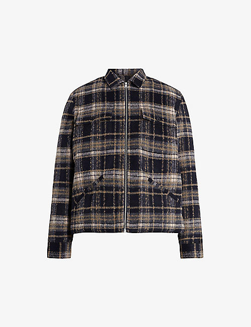 ALLSAINTS: Crosby checked woven jacket