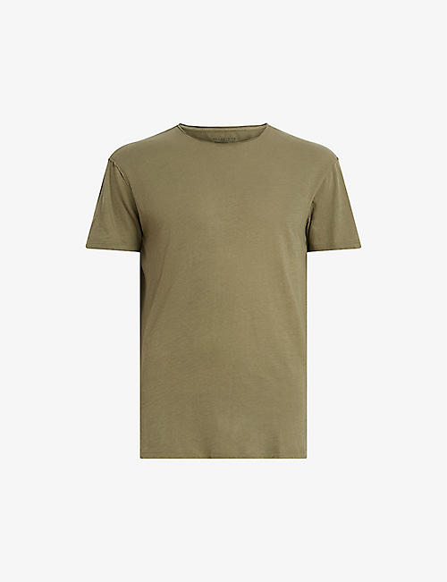ALLSAINTS: Figure raw-edge regular-fit organic-cotton T-shirt
