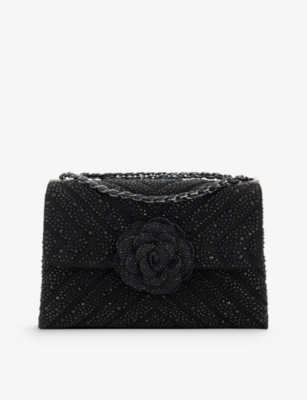 DUNE: Richmond diamante-embellished quilted woven hand bag