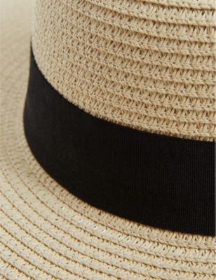 Shop Reiss Women's Natural Lexi Wide-brim Raffia Hat