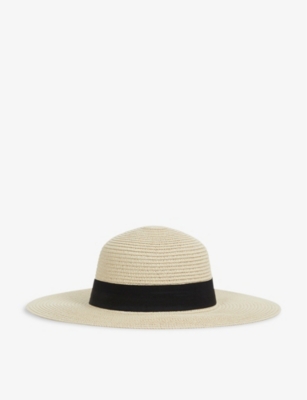 Shop Reiss Women's Natural Lexi Wide-brim Raffia Hat