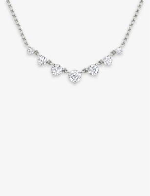 VRAI: Linked Tennis 14ct white-gold and 0.85ct brilliant-cut lab-grown diamond necklace