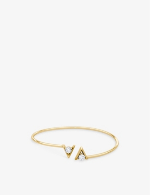 VRAI: V 14ct yellow-gold and 0.50ct brilliant-cut diamond pendant bracelet