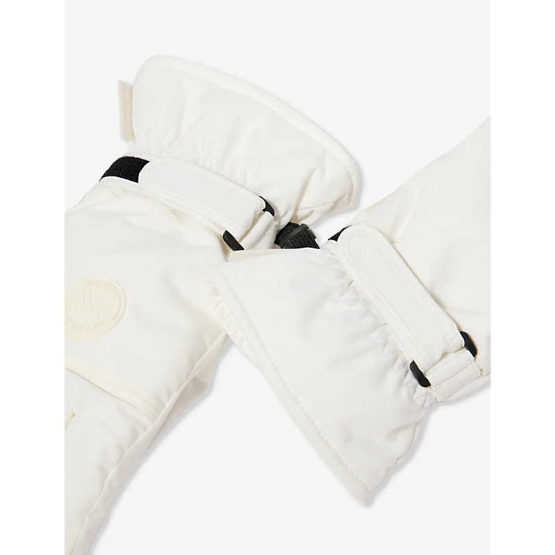 Shop Yves Salomon Womens Snow Logo-appliqué Elasticated Ski Gloves