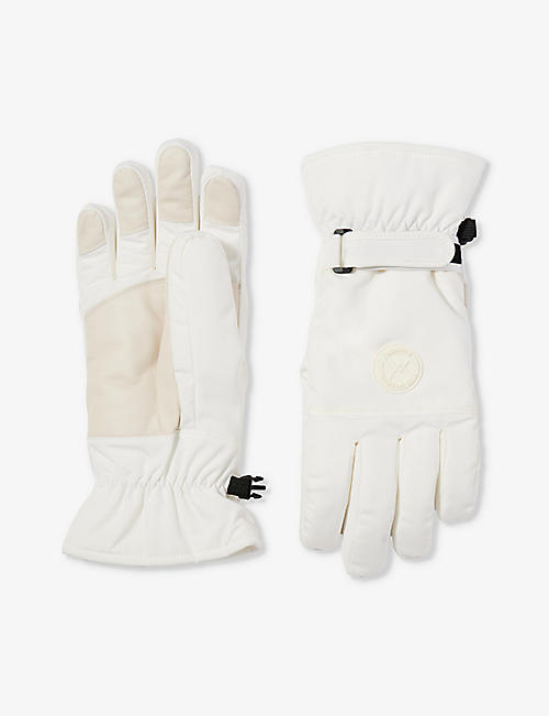 YVES SALOMON: Logo-appliqué elasticated ski gloves