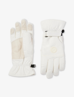 Yves Salomon Womens Snow Logo-appliqué Elasticated Ski Gloves