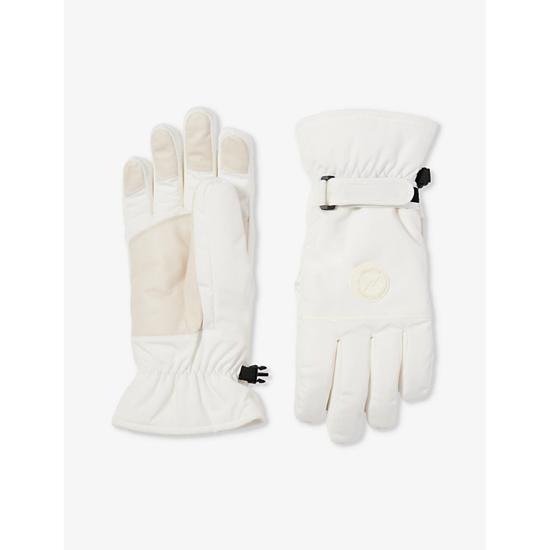 Yves Salomon Womens Snow Logo-appliqué Elasticated Ski Gloves