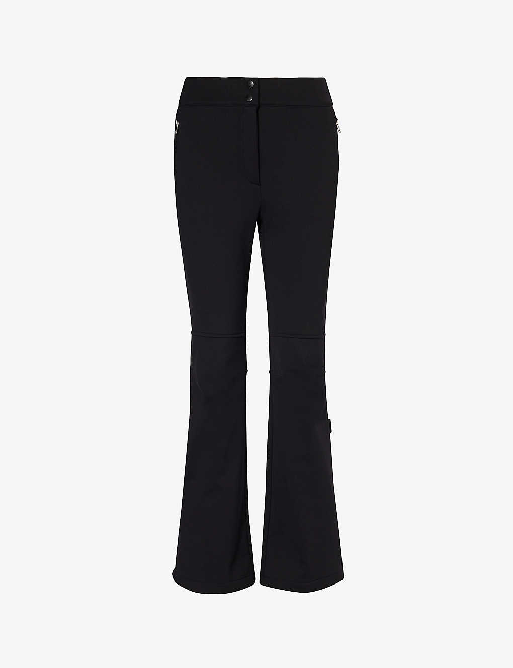 Shop Yves Salomon Women's Noir Flared-leg Mid-rise Stretch-woven Ski Trousers