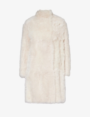 YVES SALOMON: Reversible single-breasted shearling coat