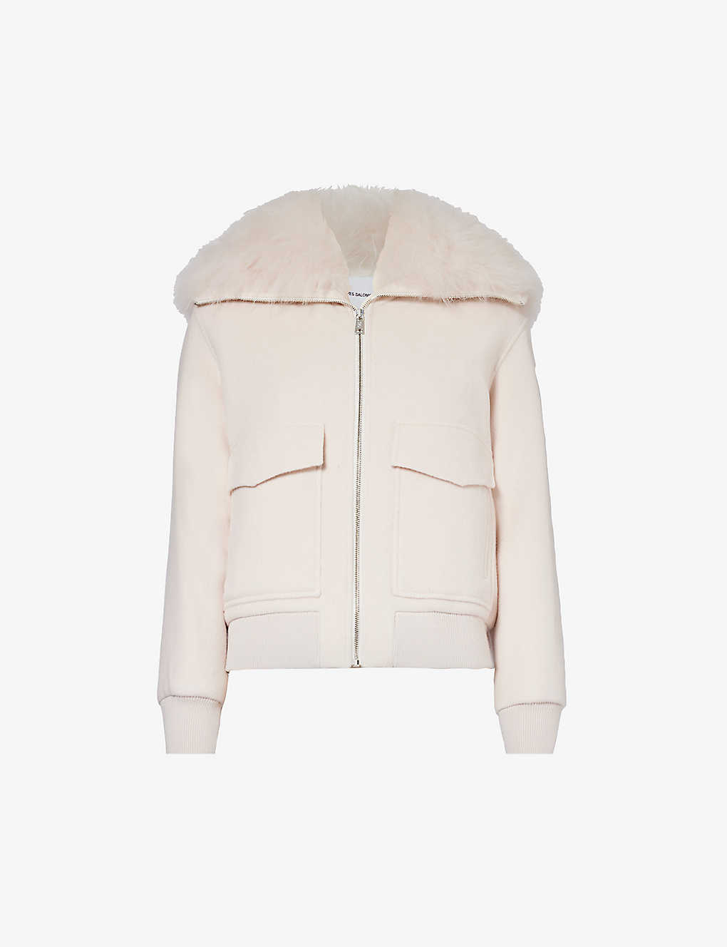 Shop Yves Salomon Women's Albatre Spread-collar Regular-fit Cashmere And Wool-blend Jacket