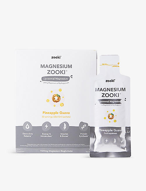 YOURZOOKI: Zooki Magnesium pineapple and guava supplement 30 sachets