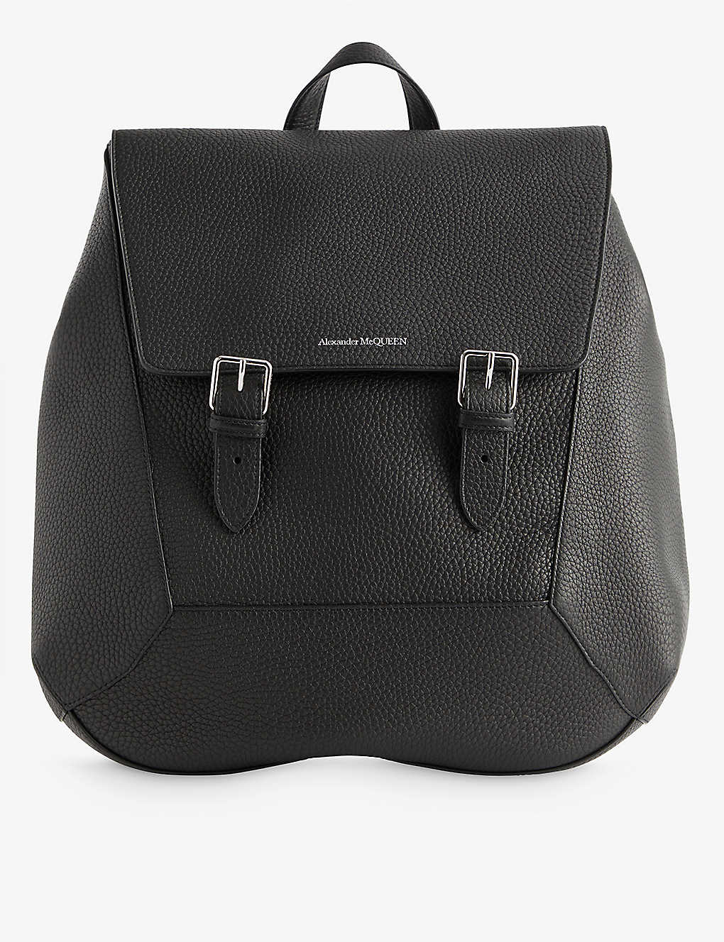 Alexander Mcqueen Mens Black The Edge Leather Backpack