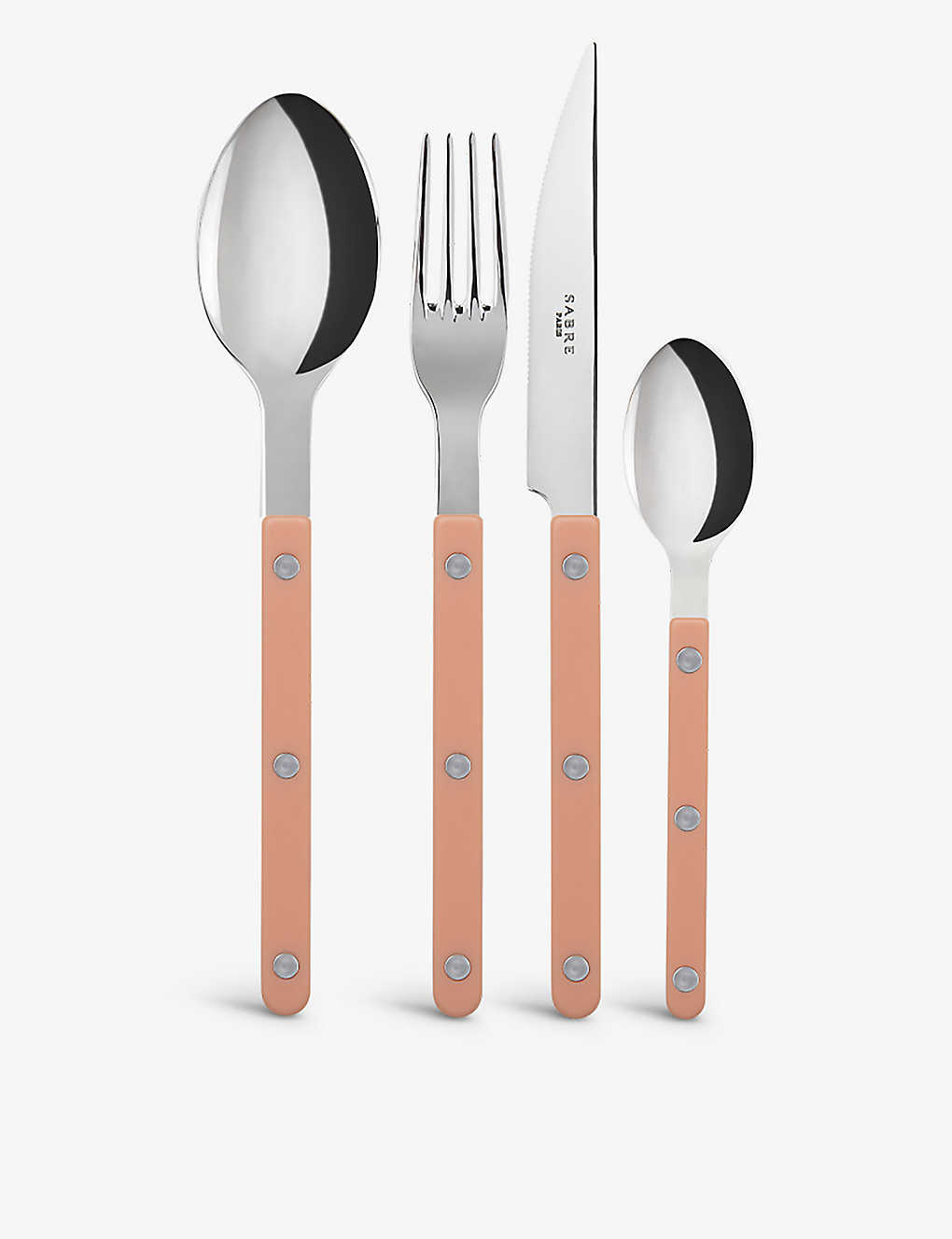 Sabre Nude Pink Bistrot Stainless-steel Cutlery Set Of 24