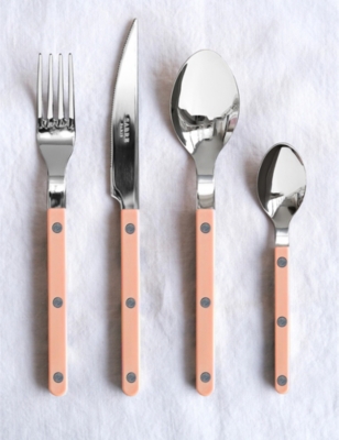 SABRE: Bistrot stainless-steel and acrylic cutlery set of four