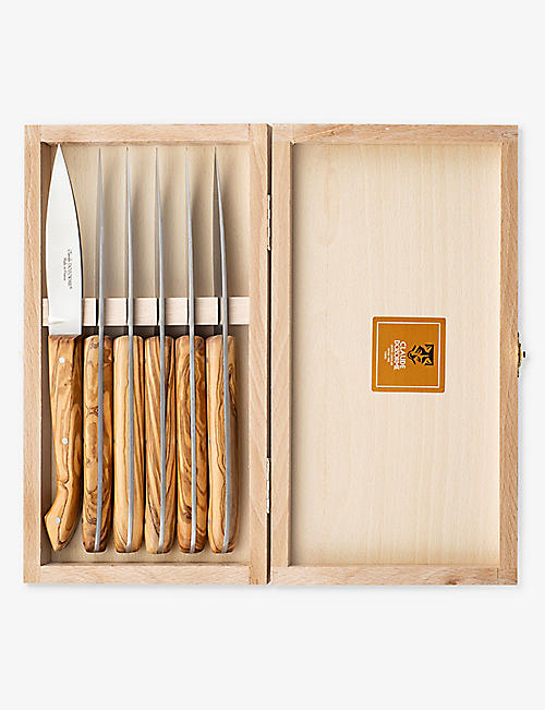 CLAUDE DOZORME: Capucin stainless-steel knives set of six