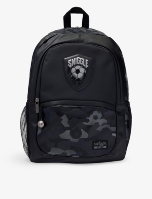 Smiggle Black Assist Classic Football Woven Backpack