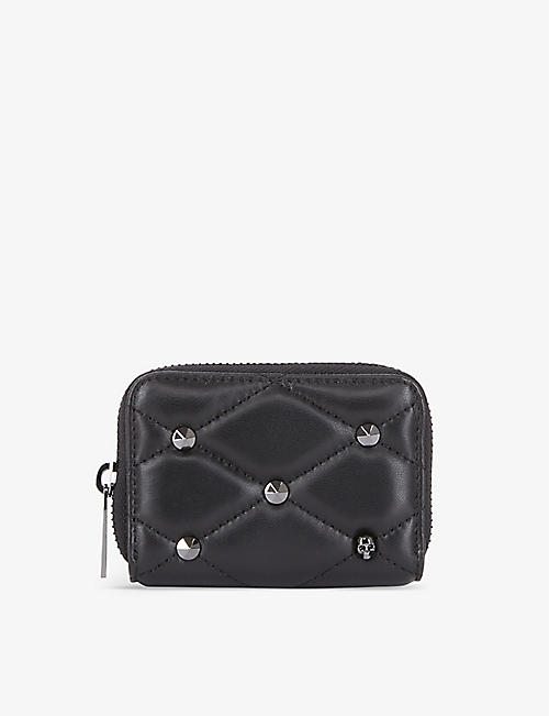THE KOOPLES: Quilted stud-detail leather purse