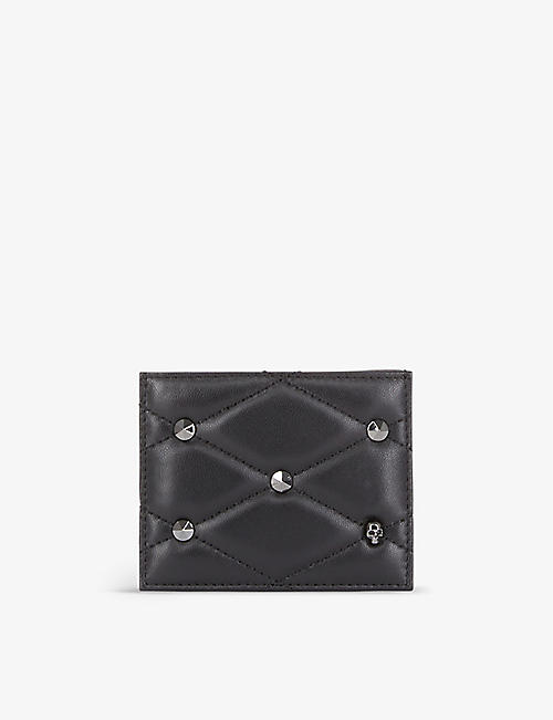 THE KOOPLES: Quilted stud-detail leather card holder