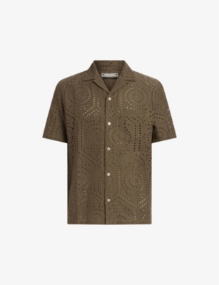ALLSAINTS: Pueblo broderie cotton shirt