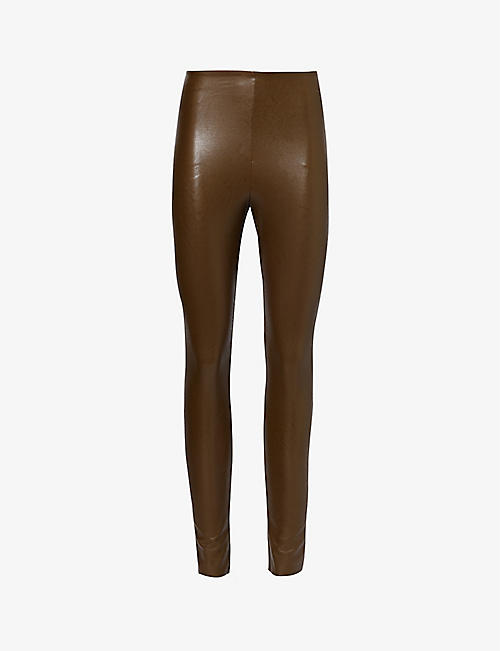 COMMANDO: High-rise faux-leather leggings