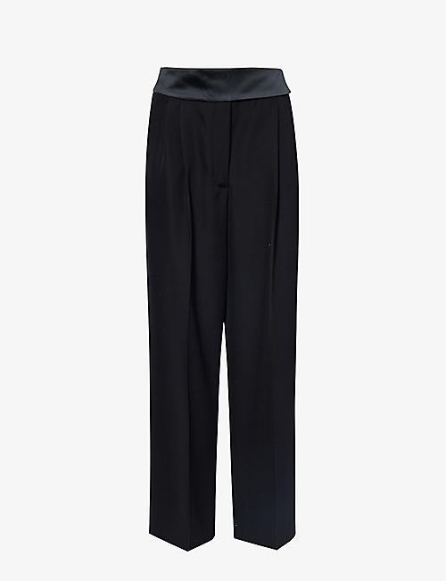 STELLA MCCARTNEY: Wide-leg mid-rise wool trousers