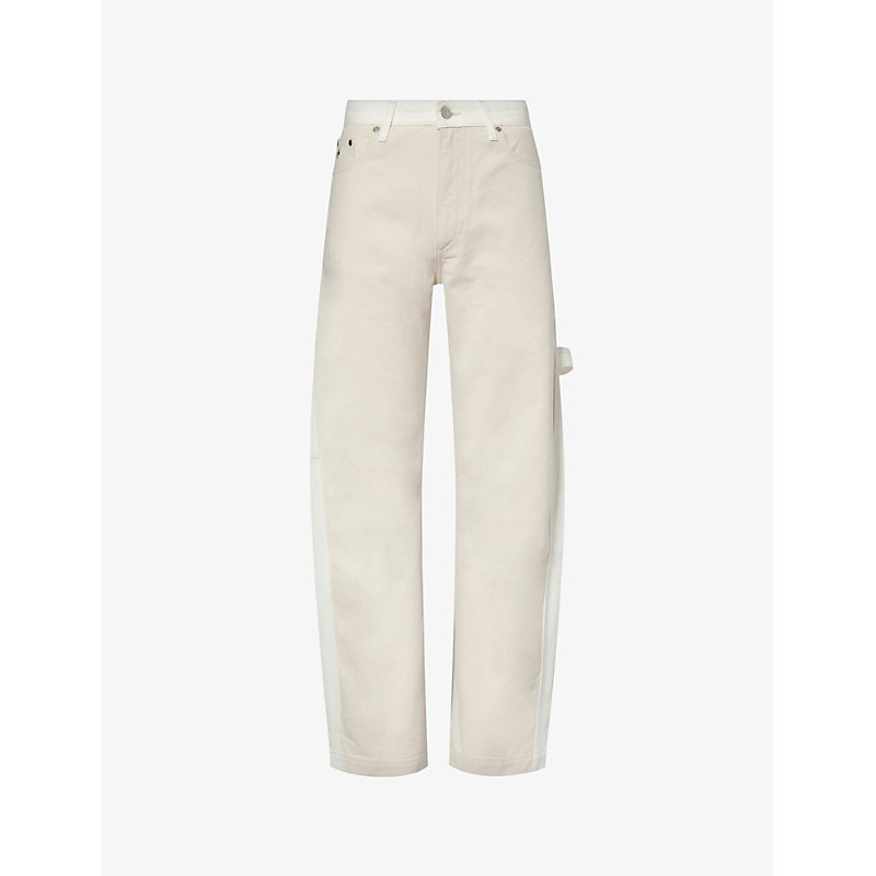 Shop Stella Mccartney Banana Wide-leg Mid-rise Jeans In White Ecru Wash
