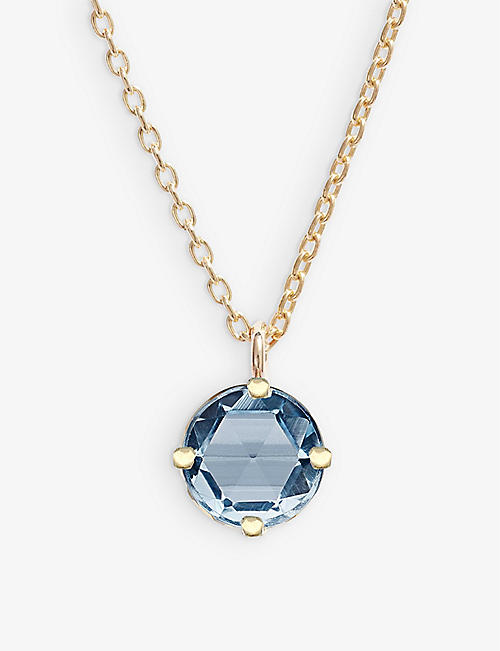 THE ALKEMISTRY: Poppy Finch 14ct yellow-gold and topaz pendant necklace