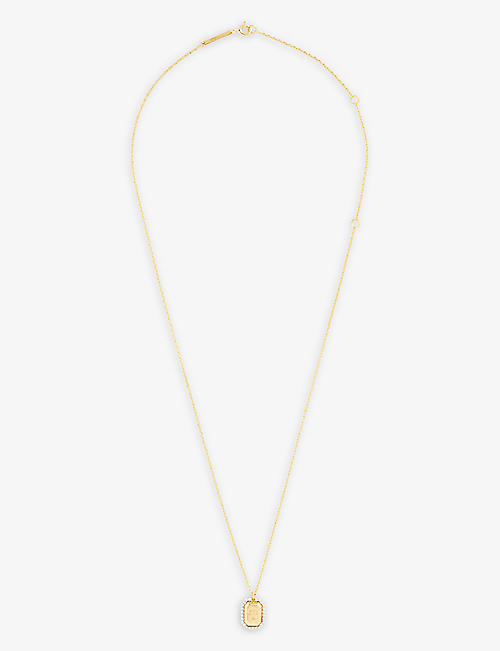 PDPAOLA: Aries 18ct yellow gold-plated 925 sterling-silver pendant necklace