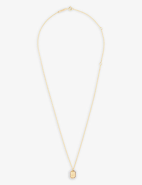 PDPAOLA: Zodiac Libra 18ct yellow gold-plated 925 sterling-silver necklace