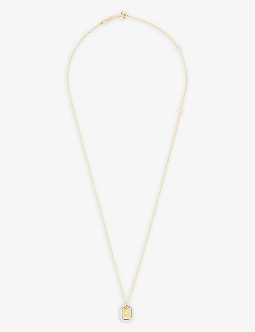 PDPAOLA: Zodiac Virgo 18ct yellow gold-plated 925 sterling-silver necklace