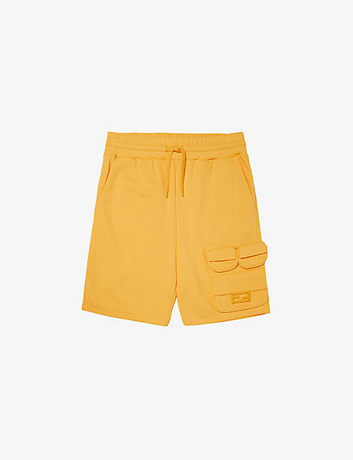 FENDI: Brand-plaque elasticated-waist cotton-jersey shorts 10-12 years