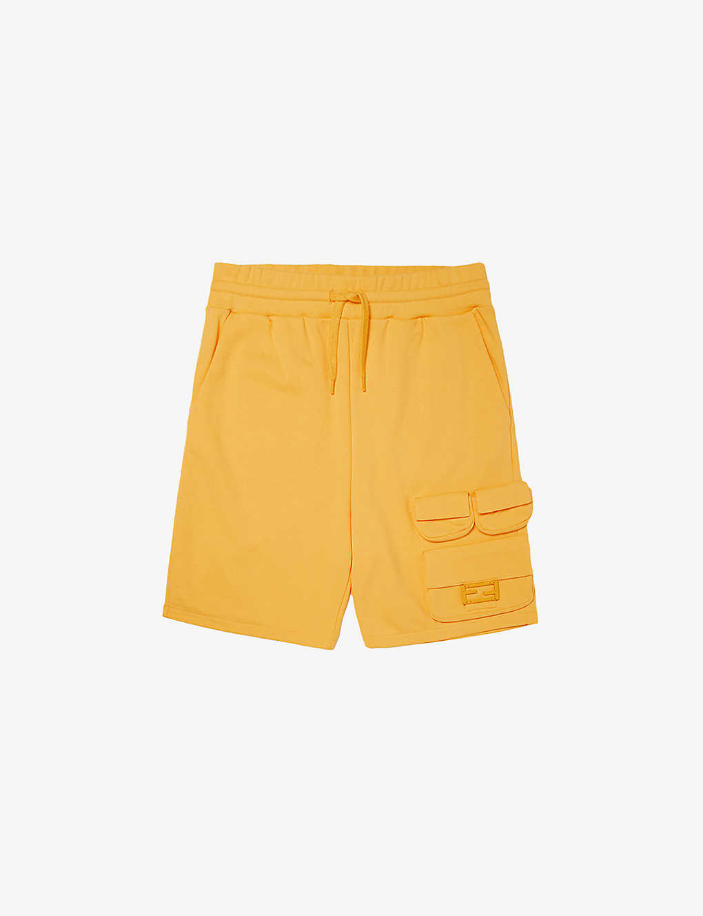 Fendi Boys Giallo Impero Kids Brand-plaque Elasticated-waist Cotton-jersey Shorts 10-12 Years