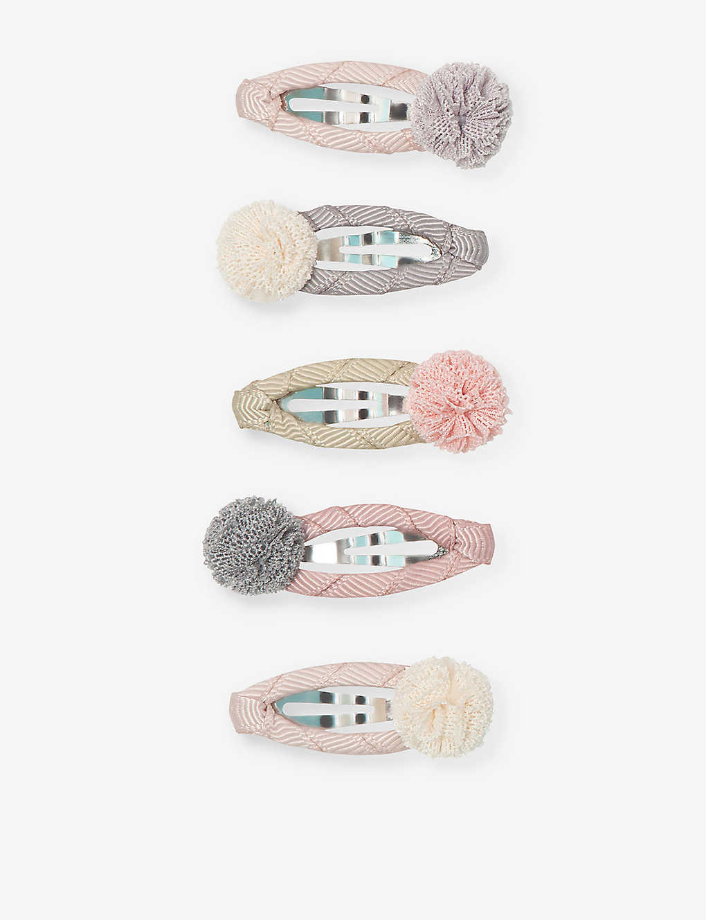 Mimi & Lula Kids' Ballet Pom-embellished Pack Of Five Mini Hair Clips In Fairytale