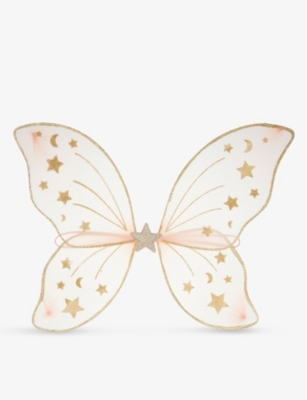 MIMI & LULA: Starry Night star-embellished mesh fairy wings 40cm