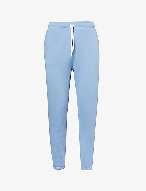 POLO RALPH LAUREN: Logo-embroidered mid-rise cotton-blend jogging bottoms