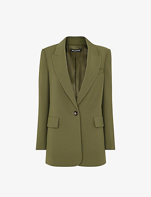 WHISTLES: Boyfriend relaxed-fit recycled polyester-blend blazer