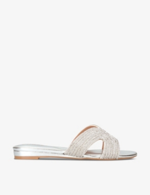 CARVELA: Gala crystal-embellished woven sandals