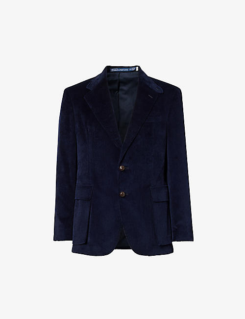 POLO RALPH LAUREN: Single-breasted notched-lapel cotton blazer