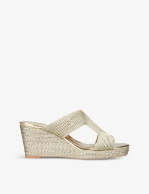 CARVELA: Gala rope-effect woven heeled sandals