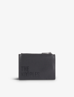 The Kooples Black Brand Logo-embossed Leather Wallet