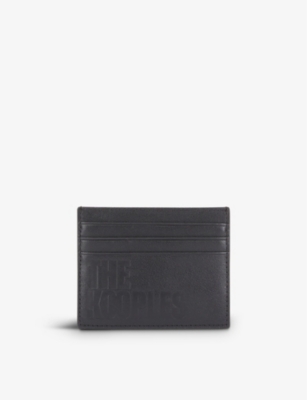 The Kooples Black Brand Logo-embossed Leather Card Holder