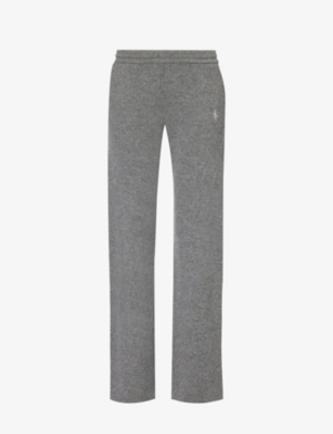 SPORTY & RICH: Straight-leg mid-rise cashmere trousers